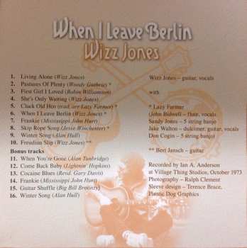 CD Wizz Jones: When I Leave Berlin 288573