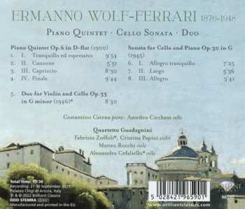 CD Ermanno Wolf-Ferrari: Piano Quintet · Cello Sonata · Duo 462057