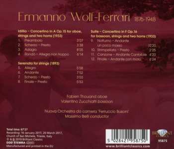 CD Ermanno Wolf-Ferrari: Idillio Concertino, Serenata, Suite Concertino 421541