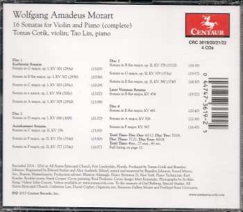 4CD Wolfgang Amadeus Mozart: 16 Sonatas for Violin & Piano 122895