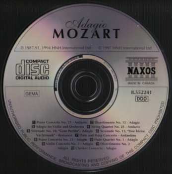 CD Wolfgang Amadeus Mozart: Adagio Mozart 119113