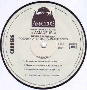 2LP Wolfgang Amadeus Mozart: Amadeus (Bande Originale Du Film) (2xLP) 308378