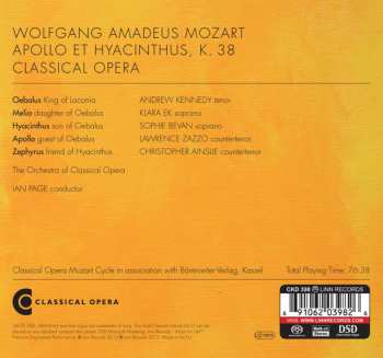 SACD Wolfgang Amadeus Mozart: Apollo Et Hyacinthus, K.38 342191