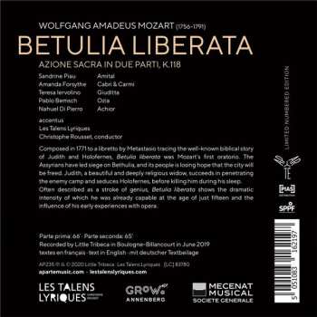 2CD Wolfgang Amadeus Mozart: Betulia Liberata LTD | NUM 91457