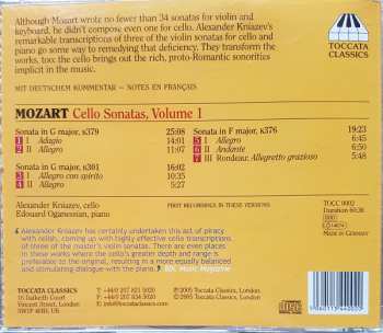 CD Wolfgang Amadeus Mozart: Cello Sonatas Volume 1 312222