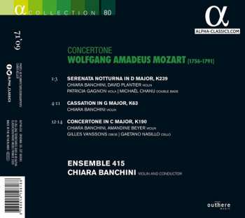 CD Wolfgang Amadeus Mozart: Mozart Concertone 414706