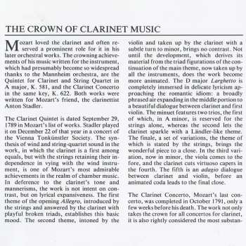 CD Wolfgang Amadeus Mozart: Clarinet Concerto / Clarinet Quintet 44826