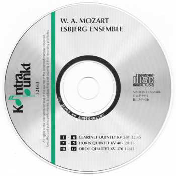 CD Wolfgang Amadeus Mozart: Clarinet Quintet, Horn Quintet, Oboe Quartet 349950