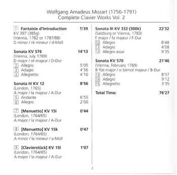 CD Wolfgang Amadeus Mozart: Complete Clavier Works = Sämtliche Klavierwerke Vol. 2 542122