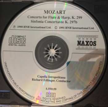 CD Wolfgang Amadeus Mozart: Concerto For Flute & Harp, Sinfonia Concertante 294336