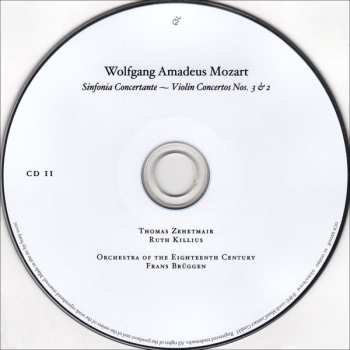 2CD Wolfgang Amadeus Mozart: The Violin Concertos • Sinfonia Concertante DIGI 424917