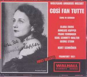 Album Wolfgang Amadeus Mozart: Così Fan Tutte | Gesamtaufnahme Frankfurt 1951