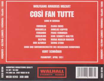 3CD Wolfgang Amadeus Mozart: Così Fan Tutte | Gesamtaufnahme Frankfurt 1951 353291