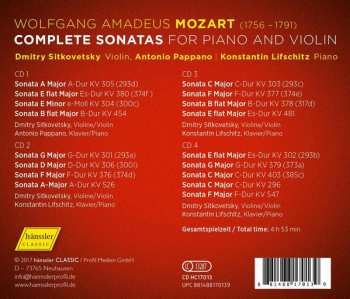 4CD Wolfgang Amadeus Mozart: Complete Sonatas For Piano And Violin 413813