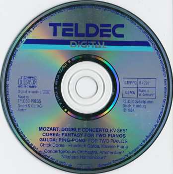 CD Wolfgang Amadeus Mozart: Double Concerto / Compositions 113185