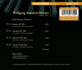 CD Wolfgang Amadeus Mozart: Duo Sonatas, Vol. 2 326307