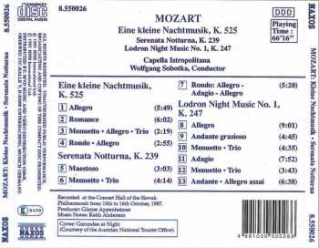 CD Wolfgang Amadeus Mozart: Eine Kleine Nachtmusik • Serenata Notturna • Lodron Night Music 280356