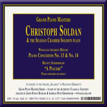 CD Wolfgang Amadeus Mozart: Grand Piano Masters ~ Concertos by Mozart & Schmidinger 314915