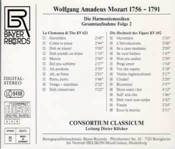 CD Wolfgang Amadeus Mozart: Harmoniemusiken Gesamtaufnahme Folge II - Die Hochzeit des Figaro, La Clemenza di Tito 436049