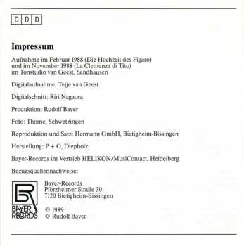 CD Wolfgang Amadeus Mozart: Harmoniemusiken Gesamtaufnahme Folge II - Die Hochzeit des Figaro, La Clemenza di Tito 436049
