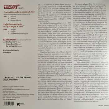 LP Wolfgang Amadeus Mozart: Clarinet Concerto K. 622 / Sinfonia Concertante K. 297b 455768