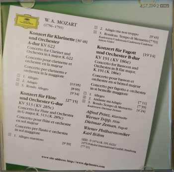 CD Wolfgang Amadeus Mozart: Klarinettenkonzert • Flötenkonzert No. 1 • Fagottkonzert (Clarinet Concerto • Flute Concerto No. 1 • Bassoon Concerto) 45005