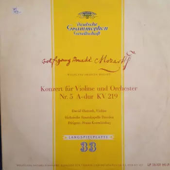 Wolfgang Amadeus Mozart: Konzert Für Violine Und Orchester Nr. 5 A-Dur KV 219 