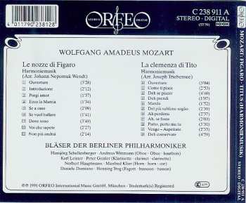 CD Wolfgang Amadeus Mozart: Le Nozze Di Figaro, La Clemenza Di Tito - Harmoniemusiken 307968