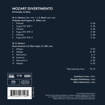 SACD Wolfgang Amadeus Mozart: Mozart Divertimento & Preludes To Bach 245696