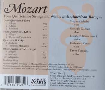 CD Wolfgang Amadeus Mozart: Mozart - Four Quartets For Strings And Winds With American Baroque 326562