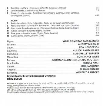 9CD Wolfgang Amadeus Mozart: Fritz Busch At Glyndebourne 46872