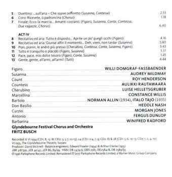 9CD Wolfgang Amadeus Mozart: Fritz Busch At Glyndebourne