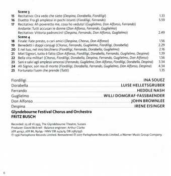 9CD Wolfgang Amadeus Mozart: Fritz Busch At Glyndebourne