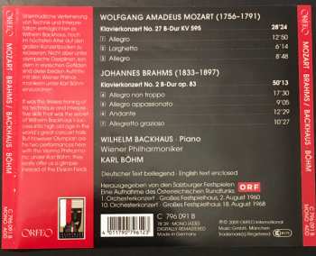 CD Wolfgang Amadeus Mozart: Mozart Klavierkonzert No. 27 B-Dur KV 595, Brahms Klavierkonzert No. 2 B-Dur Op. 83  423453
