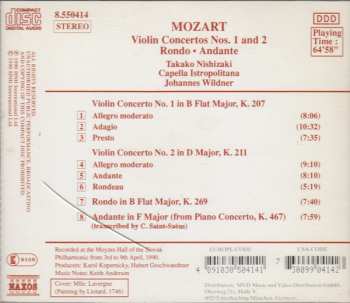CD Wolfgang Amadeus Mozart: Mozart : Violin Concertos Nos. 1 & 2 - Rondo - Andante  314233