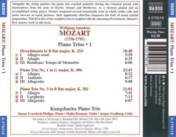 CD Wolfgang Amadeus Mozart: Piano Trios K. 496 And K. 502 • Divertimento In B Flat 294436