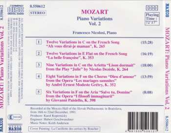 CD Wolfgang Amadeus Mozart: Piano Variations Vol. 2 319596