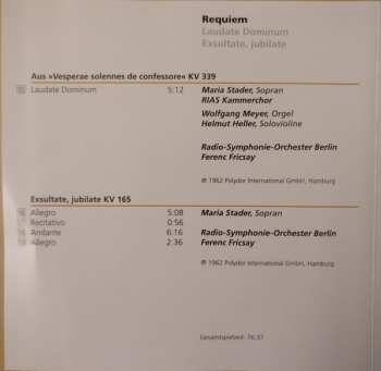 CD Wolfgang Amadeus Mozart: Requiem / Laudate Dominum / Exsultate, Jubilate 412529
