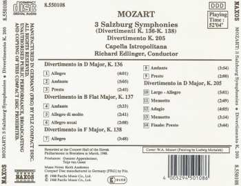 CD Wolfgang Amadeus Mozart: Salzburg Symphonies / Divertimento K. 205 346152