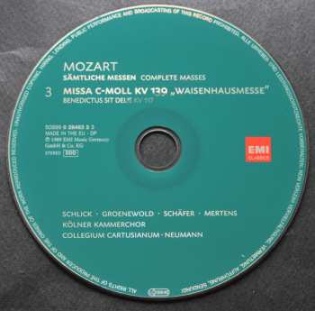 10CD/Box Set Wolfgang Amadeus Mozart: Sämtliche Messen 185469