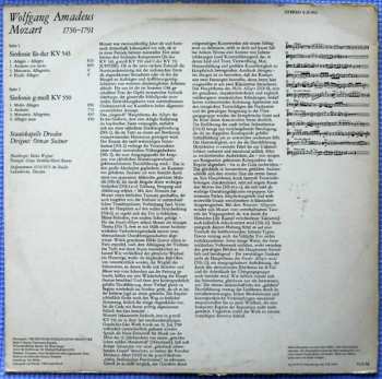 LP Wolfgang Amadeus Mozart: Sinfonie Es-dur KV 543 / Sinfonie G-moll KV 550 53116