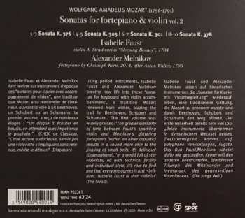 CD Wolfgang Amadeus Mozart: Sonatas For Fortepiano & Violin Vol. 2 / K.301, 305, 376, & 378 107890