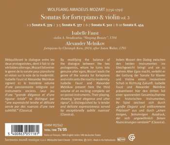 CD Wolfgang Amadeus Mozart: Sonatas For Fortepiano & Violin (Vol. 3 / K. 302, 377, 379 & 454) 103065