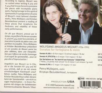 CD Wolfgang Amadeus Mozart: Sonates For Fortepiano and Violin 305550