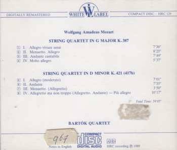 CD Wolfgang Amadeus Mozart: String Quartets 457893