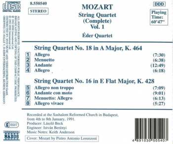 CD Wolfgang Amadeus Mozart: String Quartets (Complete) Vol. 1 K. 428, K. 464 235520
