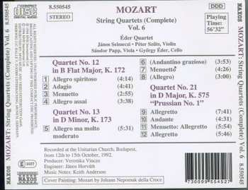 CD Wolfgang Amadeus Mozart: String Quartets (Complete) Vol. 6: K. 172 • K. 173 • K. 575 "Prussian No 1." 301336