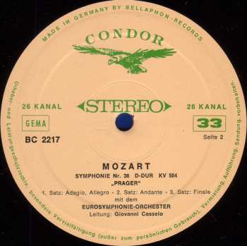 LP Wolfgang Amadeus Mozart: Symphonie Nr. 35 D-Dur KV 385 "Haffner" / Symphonie Nr. 38 D-Dur KV 504 "Prager" 122633