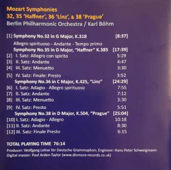 CD Wolfgang Amadeus Mozart: Symphonies 32, 35 ‘Haffner’, 36 ‘Linz’, & 38 ‘Prague’ 430882
