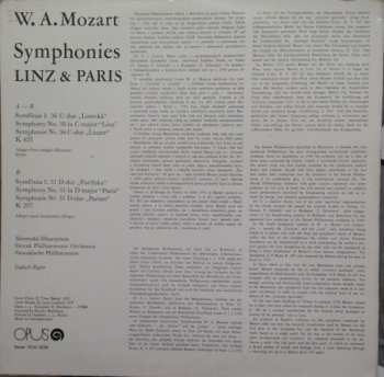 LP Wolfgang Amadeus Mozart: Symphonies Linz & Paris (74 1) 365987